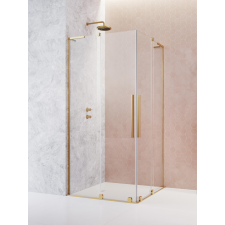Radaway Furo SL Gold KDD szögletes arany zuhanykabin 110x120 átlátszó kád, zuhanykabin