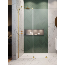 Radaway Furo SL Gold Walk-in arany zuhanyfal 90 átlátszó jobbos kád, zuhanykabin