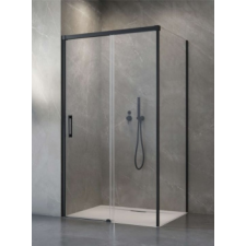 Radaway Idea Black KDS szögletes fekete zuhanykabin 140J+110 kád, zuhanykabin