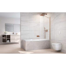 Radaway Idea Brushed Copper PNJ II szálcsiszolt réz kádparaván 50 átlátszó kád, zuhanykabin