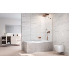 Radaway Idea Brushed Copper PNJ II szálcsiszolt réz kádparaván 90 átlátszó kád, zuhanykabin