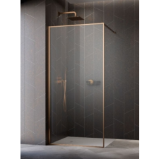 Radaway Modo F II Brushed Copper Walk-in szálcsiszolt réz zuhanyfal 110 kád, zuhanykabin
