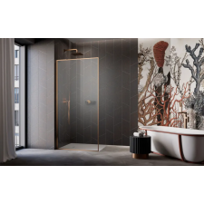 Radaway Modo F SL II Brushed Copper Walk-in szálcsiszolt réz zuhanyfal 90J kád, zuhanykabin