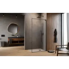 Radaway Modo F SL II Brushed GunMetal Walk-in szálcsiszolt fegyvermetál zuhanyfal 80J kád, zuhanykabin