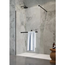  RADAWAY MODO New Black II Walk-in zuhanyfal törölközőtartóval Bemutató darab kád, zuhanykabin