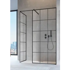 Radaway Modo New Black III Factory 85 walk-in zuhanyfal kád, zuhanykabin