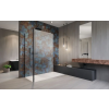 Radaway Modo New Black IV Walk-in fekete zuhanyfal 80x100 átlátszó