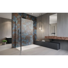 Radaway Modo New Black IV Walk-in fekete zuhanyfal 80x100 átlátszó kád, zuhanykabin