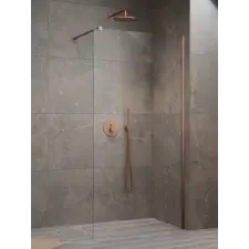Radaway Modo New Brushed Copper II Walk-in szálcsiszolt réz zuhanyfal 70 átlátszó kád, zuhanykabin