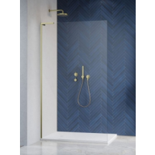 Radaway Modo SL II Brushed Gold Walk-in szálcsiszolt arany zuhanyfal 90J kád, zuhanykabin