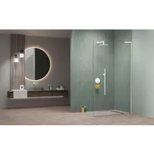 Radaway Modo SL II White Walk-in fehér zuhanyfal 85 átlátszó balos kád, zuhanykabin