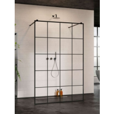 Radaway Modo X Black I Factory Walk-in fekete zuhanyfal 120 kád, zuhanykabin