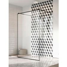 Radaway Modo X Black I Frame Walk-in fekete zuhanyfal 150 kád, zuhanykabin