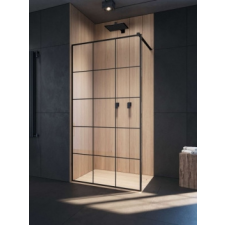 Radaway Modo X Black II Factory Walk-in fekete zuhanyfal 65 kád, zuhanykabin
