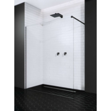 Radaway Modo X Black II Walk-in fekete zuhanyfal 90 kád, zuhanykabin