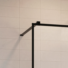 Radaway Modo X Black III Walk-in fekete zuhanyfal 50x50 átlátszó kád, zuhanykabin