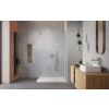 Radaway Modo X Brushed Nickel II Walk-in szálcsiszolt króm zuhanyfal 155 átlátszó