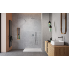 Radaway Modo X Brushed Nickel II Walk-in szálcsiszolt króm zuhanyfal 65 átlátszó kád, zuhanykabin