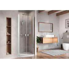 Radaway Nes 8 DWD I zuhanyajtó 120 (60B+60J) átlátszó kád, zuhanykabin