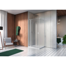 Radaway Nes 8 KDJ II szögletes zuhanykabin 110x80 átlátszó balos kád, zuhanykabin