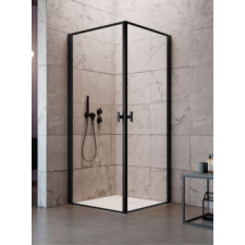 Radaway Nes Black KDD I Frame szögletes fekete zuhanykabin 90B+90J kád, zuhanykabin