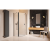 Radaway Nes Black PTJ szögletes fekete zuhanykabin 80x80J átlátszó, jobbos