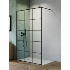 Radaway Nes Black Walk-in II Factory fekete zuhanyfal 110 kád, zuhanykabin