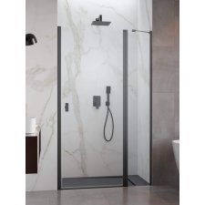 Radaway Nes Brushed GunMetal DWJ II szálcsiszolt fegyvermetál zuhanyajtó 100 átlátszó jobbos kád, zuhanykabin