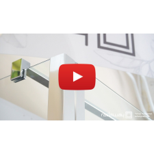 Radaway Nes Brushed Nickel DWD II szálcsiszolt króm zuhanyajtó 180 átlátszó kád, zuhanykabin