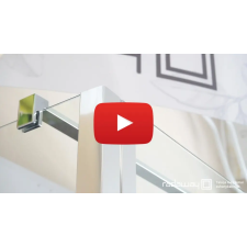 Radaway Nes Brushed Nickel KDS I szögletes szálcsiszolt króm zuhanykabin 100x75 átlátszó balos kád, zuhanykabin