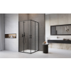 Radaway Premium Pro Black KDD szögletes fekete zuhanykabin 100x100 átlátszó