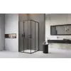 Radaway Premium Pro Black KDD szögletes fekete zuhanykabin 80x90 átlátszó