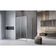 Radaway Premium Pro KDJ szögletes zuhanykabin 120x100 átlátszó balos kád, zuhanykabin