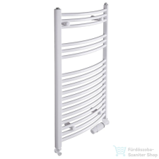 Radeco ADAMO AD2-400/L 680x450 törölközőszárítós radiátor,fényes fehér fűtőtest, radiátor