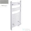 Radeco ADAMO AD7-400/L 1630x450 törölközőszárítós radiátor, MERKURY 3 (metál világosszürke) színben
