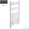 Radeco ADAMO AD7-400/L 1630x450 törölközőszárítós radiátor, MERKURY 6 (metál fekete) színben