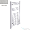 Radeco ADAMO AD7-500/L 1630x550 törölközőszárítós radiátor, MERKURY 1 (metál ezüst) színben