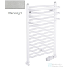 Radeco ARIA A2-350/1 680x385 törölközőszárítós radiátor, MERKURY 1 (metál ezüst) színben