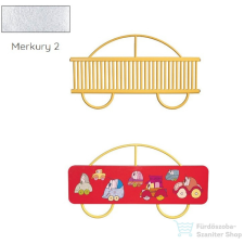 Radeco AUTO 680x1250 design radiátor gyerekszobába, MERKURY 2 (ezüst) színben fűtőtest, radiátor