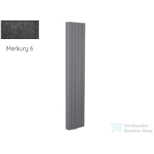 Radeco CAJA 1 1650x320 design radiátor, MERKURY 6 (metál fekete) színben fűtőtest, radiátor