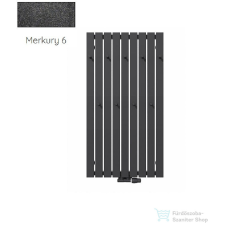 Radeco CALLE 4 1200x620 design radiátor akasztókkal, MERKURY 6 (metál fekete) színben fűtőtest, radiátor