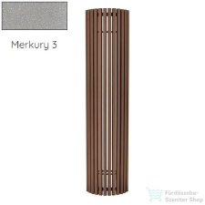Radeco CARRERA P 1800x430 íves design radiátor, MERKURY 3 (metál világosszürke) színben fűtőtest, radiátor