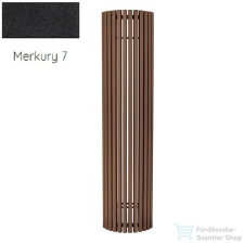 Radeco CARRERA P 1800x430 íves design radiátor, MERKURY 7 (matt fekete) színben fűtőtest, radiátor