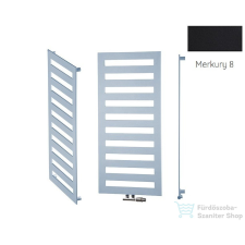 Radeco ESCALERA 2 1160x550 design radiátor,MERKURY 8 (selyemfényű fekete) színben fűtőtest, radiátor