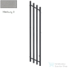 Radeco FUEGO KOLOR 1650x290 balos design radiátor,MERKURY 3 (metál világosszürke) színben