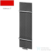 Radeco KEX 1570x450 design radiátor 2 db törölközőtartóval, Wenus 7 (piros) színben