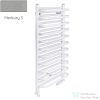 Radeco MARIO A1-350/M 490x385 törölközőszárítós radiátor, MERKURY 3 (metál világosszürke) színben