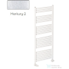 Radeco PINO K AK6-600/EP 1450x630 törölközőszárítós radiátor, MERKURY 2 (ezüst) színben