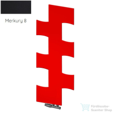 Radeco PUZEL 1190x490 design radiátor,MERKURY 8 (selyemfényű fekete) színben fűtőtest, radiátor