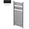 Radeco RETRO A1-600/P/KOLOR 490x645 design radiátor, MERKURY 8 (selyemfényű fekete) színben